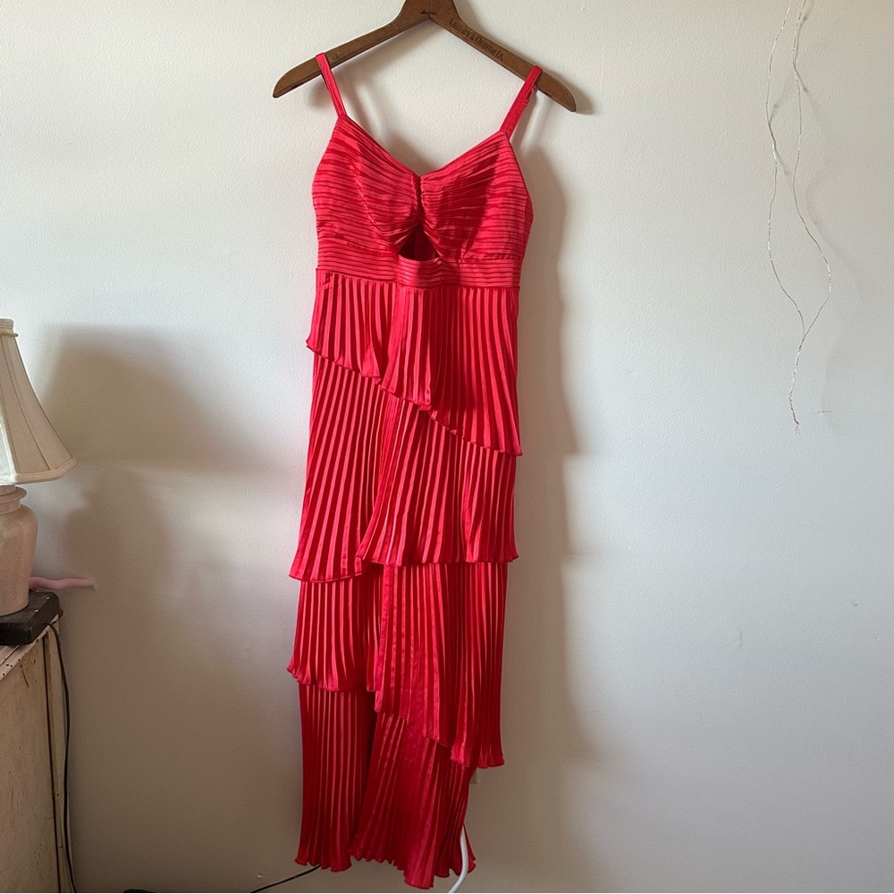 The A&F Abercrombie and fitch Giselle Pleated Tiered Maxi Dress